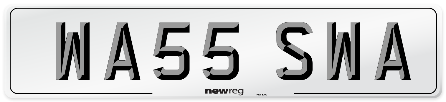 WA55 SWA Number Plate from New Reg